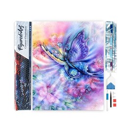 Diamond painting papillon en couleurs