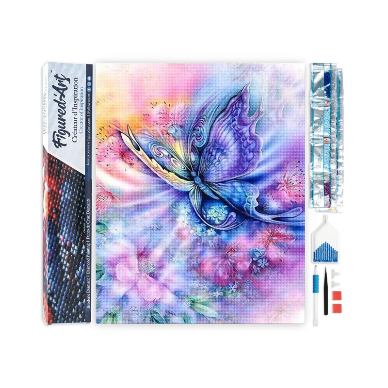 Diamond painting papillon en couleurs