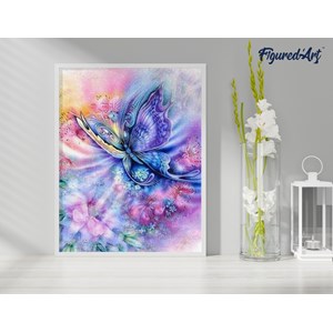 Diamond painting papillon en couleurs