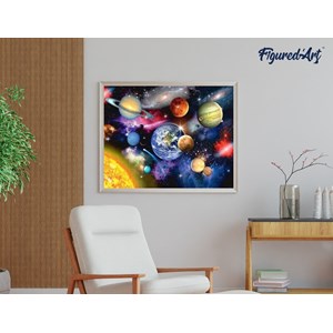 Diamond painting planètes