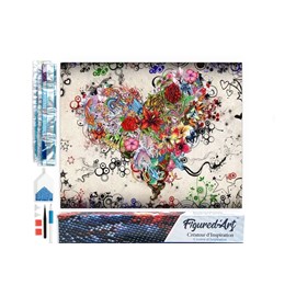 Diamond painting coeur graffiti