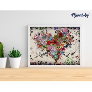 Diamond painting coeur graffiti