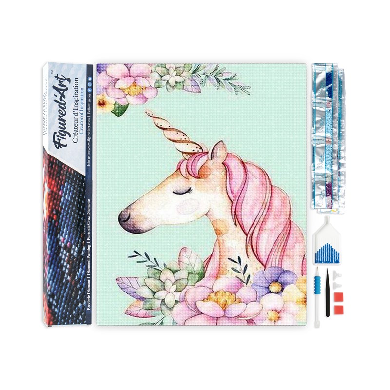 Diamond painting licorne dessin