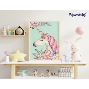 Diamond painting licorne dessin