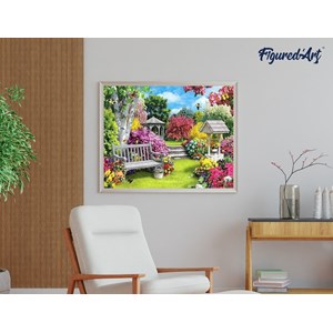 Diamond painting joli jardin