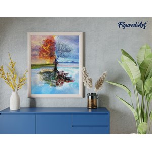 Diamond painting arbre 4 saisons