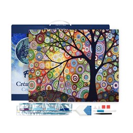 Broderie diamant en bois arbre de vie