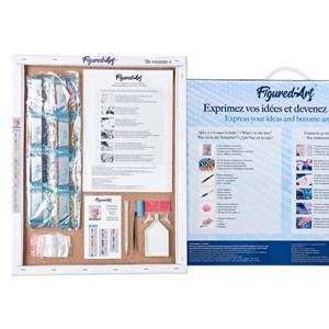 Broderie diamant en bois joli jardin