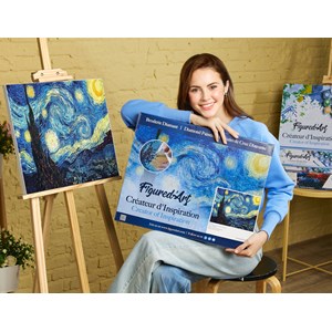 Broderie diamant en bois nuit étoilée