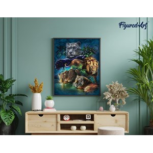 Diamond painting animaux de la jungle