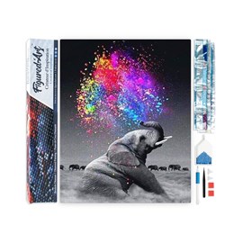 Diamond painting eléphant et couleurs