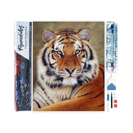 Diamond painting regard de tigre