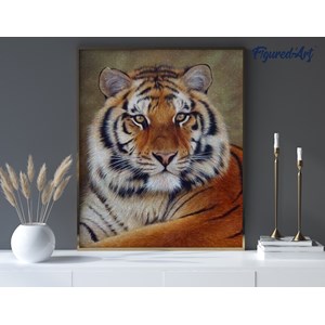 Diamond painting regard de tigre