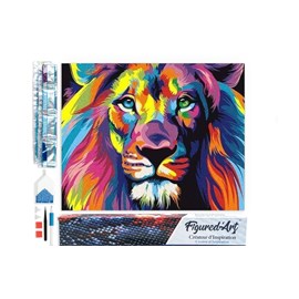 Diamond painting lion pop art