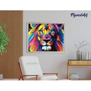 Diamond painting lion pop art