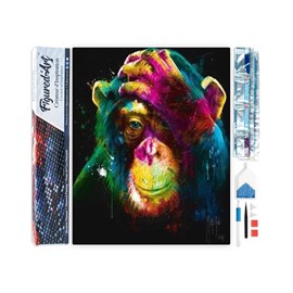 Diamond painting singe en couleur