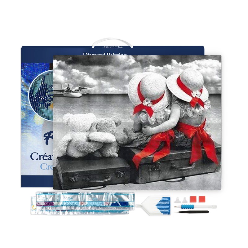 Broderie diamant couples mignons