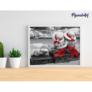 Broderie diamant couples mignons