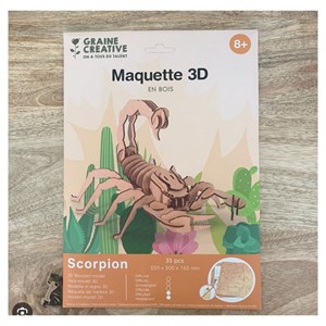 Scorpion maquette 3d en bois