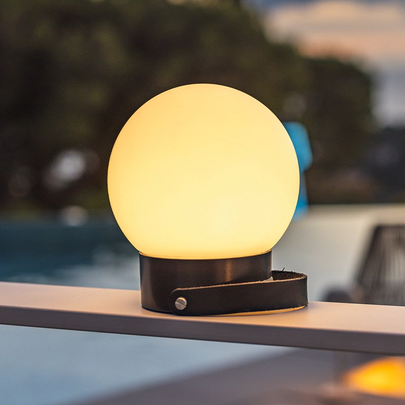 Baladeuse solaire rechargeable gris globy