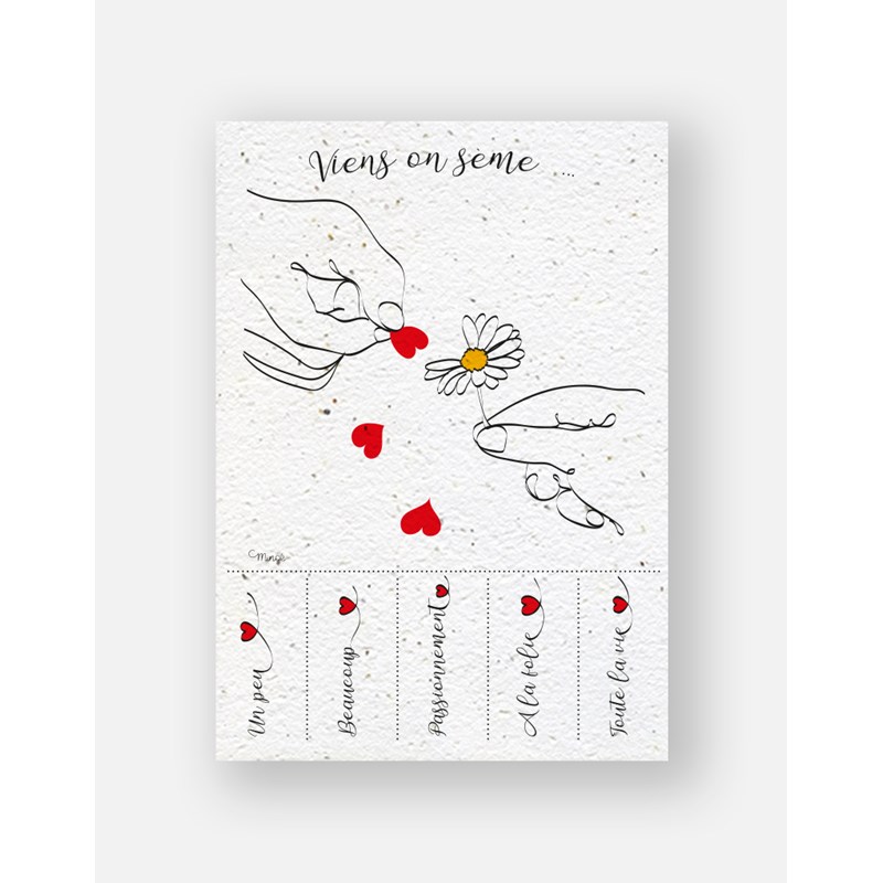 Carte à planter - on sème un peu…