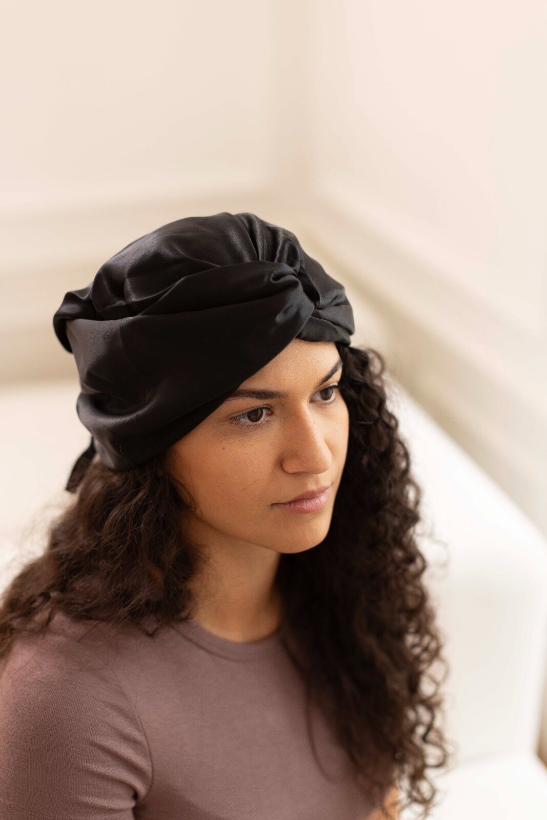 Bonnet De Nuit En Satin - Soie Douce Pour Cheveux Bouclés, Naturels Ou Afro - Taille Ajustable, Confortable Et Anti-frisottis