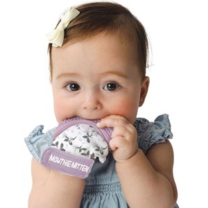 Mitaine de dentition lilas
