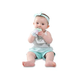 Mitaine de dentition verte menthe