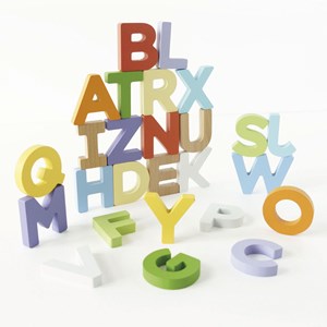 Lettres de l'alphabet en bois