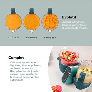 Robot culinaire nutribaby opal green Vert