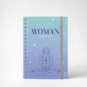 Carnet de yoga woman blue