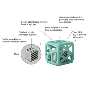 Hochet de dentition vert clair
