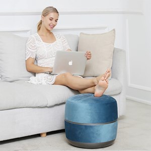 Pouf massant pieds-réflexologie cairn Bleu