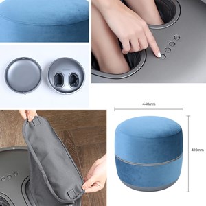 Pouf massant pieds-réflexologie cairn Bleu