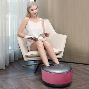 Pouf massant pieds-réflexologie cairn Rose