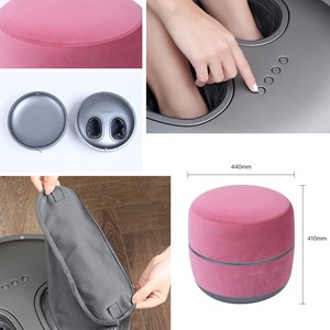 Pouf massant pieds-réflexologie cairn Rose