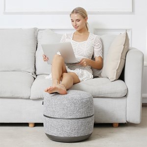 Pouf massant pieds-réflexologie cairn Gris