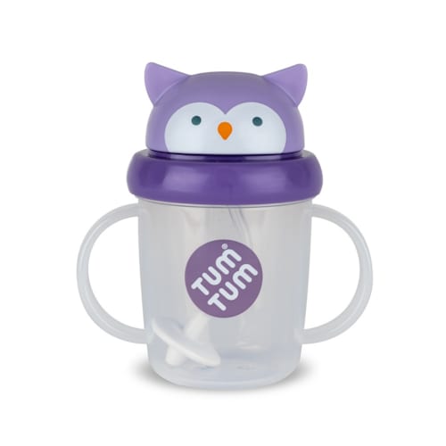 TUMTUM - Tasse anti fuite + paille lestée ch
