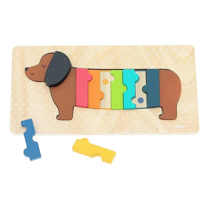 Puzzle encastrement chien andy westface (Vilac) - Image 1