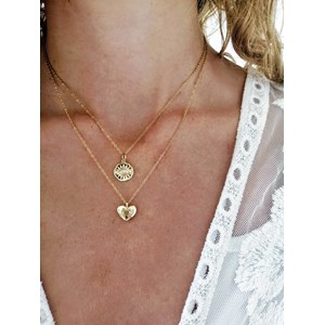 Amour de soi collier cœur 3ème œil or
