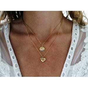 Amour de soi collier cœur 3ème œil or