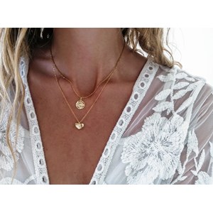 Amour de soi collier cœur 3ème œil or