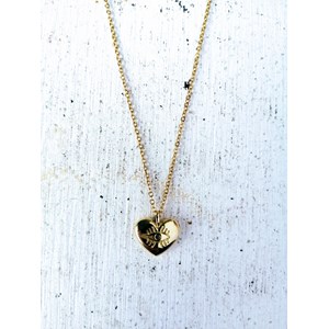 Amour de soi collier cœur 3ème œil or