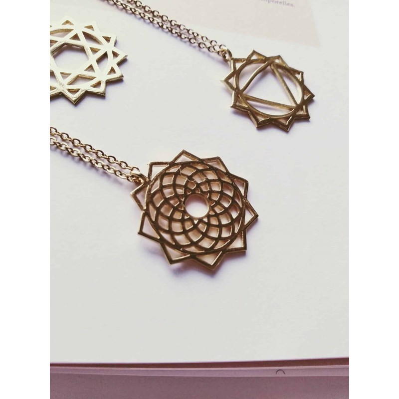 La Jungle Bijoux - Chakra couronne – collier or