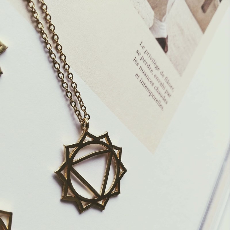 La Jungle Bijoux - Collier chakra solaire or