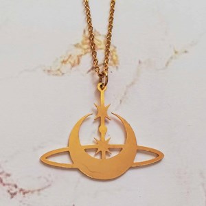 Collier saturne or j’accepte
