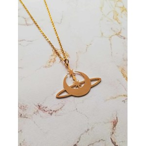 Collier saturne or j’accepte
