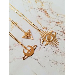 Collier saturne or j’accepte
