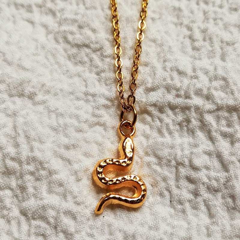 La Jungle Bijoux - Collier serpent or énergie créatrice