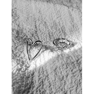 S’aimer – bague coeur argent